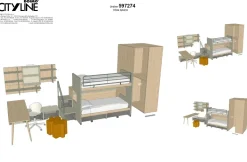 Cameretta Soppalco scorrevole roy Doimo cityline con letto a soppalco scorrevole scontata