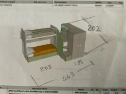 Cameretta Tana del lupo Doimo cityline con letto a castello scontata