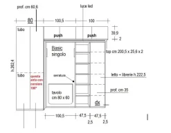 Cameretta Trasformabile  Spinelli con letti a scomparsa in offerta