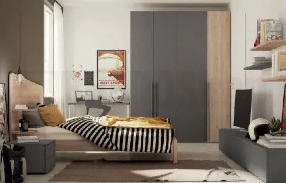 Cameretta Volo c312 Colombini casa con letto una piazza e mezza scontata