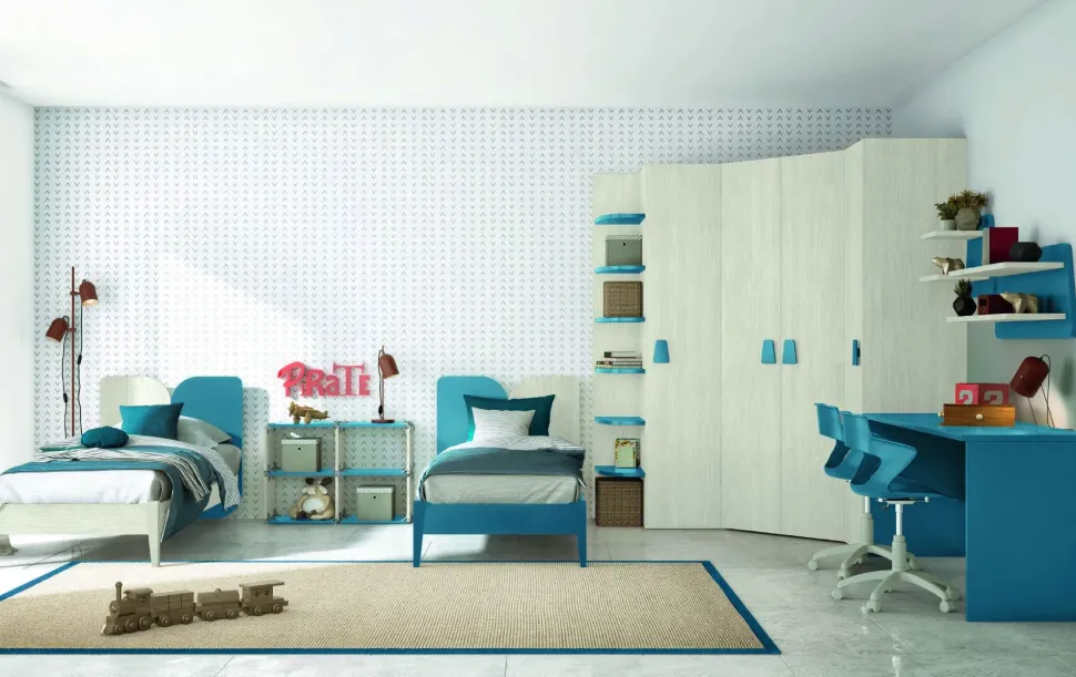 Cameretta Volo c3309 Colombini casa con letto a terra a prezzo Outlet