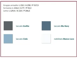 Cameretta Young yc313 Moretti compact camerette con letto a ponte scontata