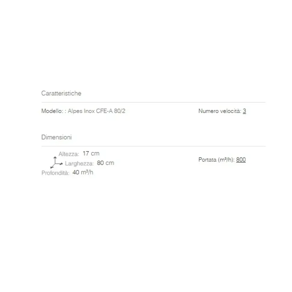 Cappa aspitante modello Cappa aspirante Alpes inox a prezzi convenienti