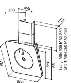 Cappa Skin wh/f/80 marca Elica a prezzi outlet