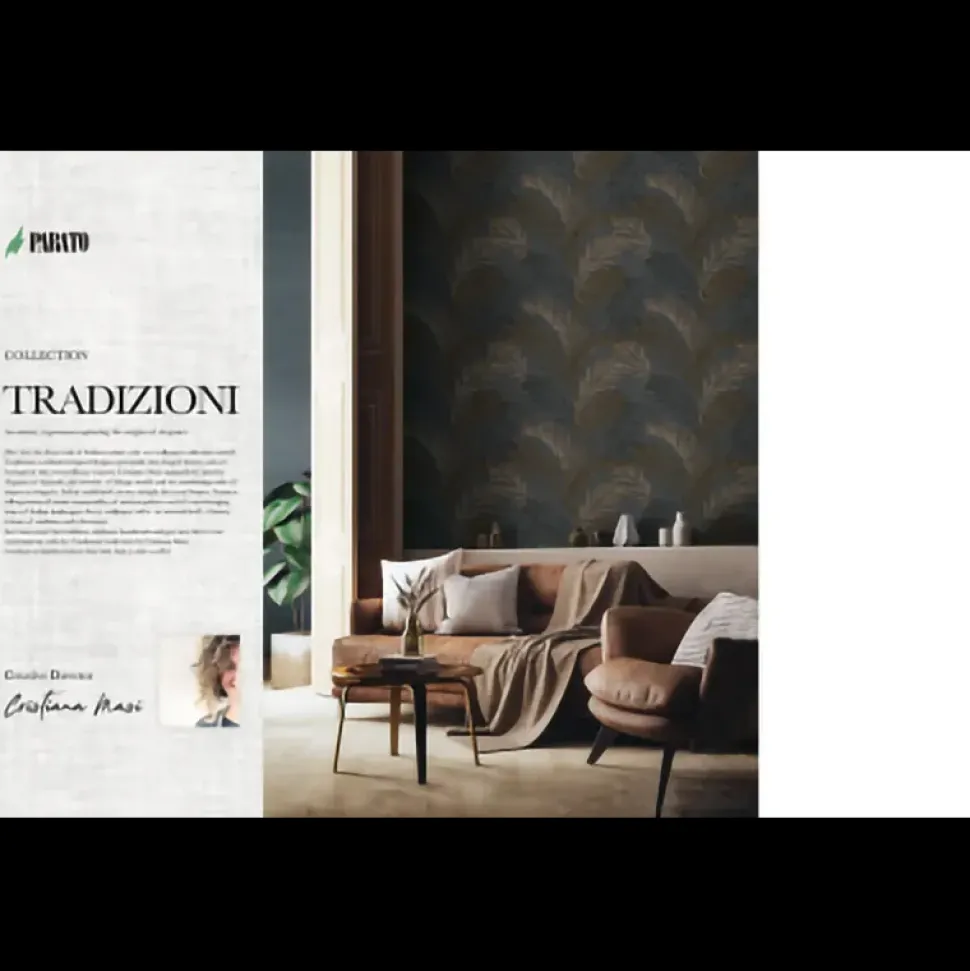 Carta da parati per camera da letto modello Felce scontata