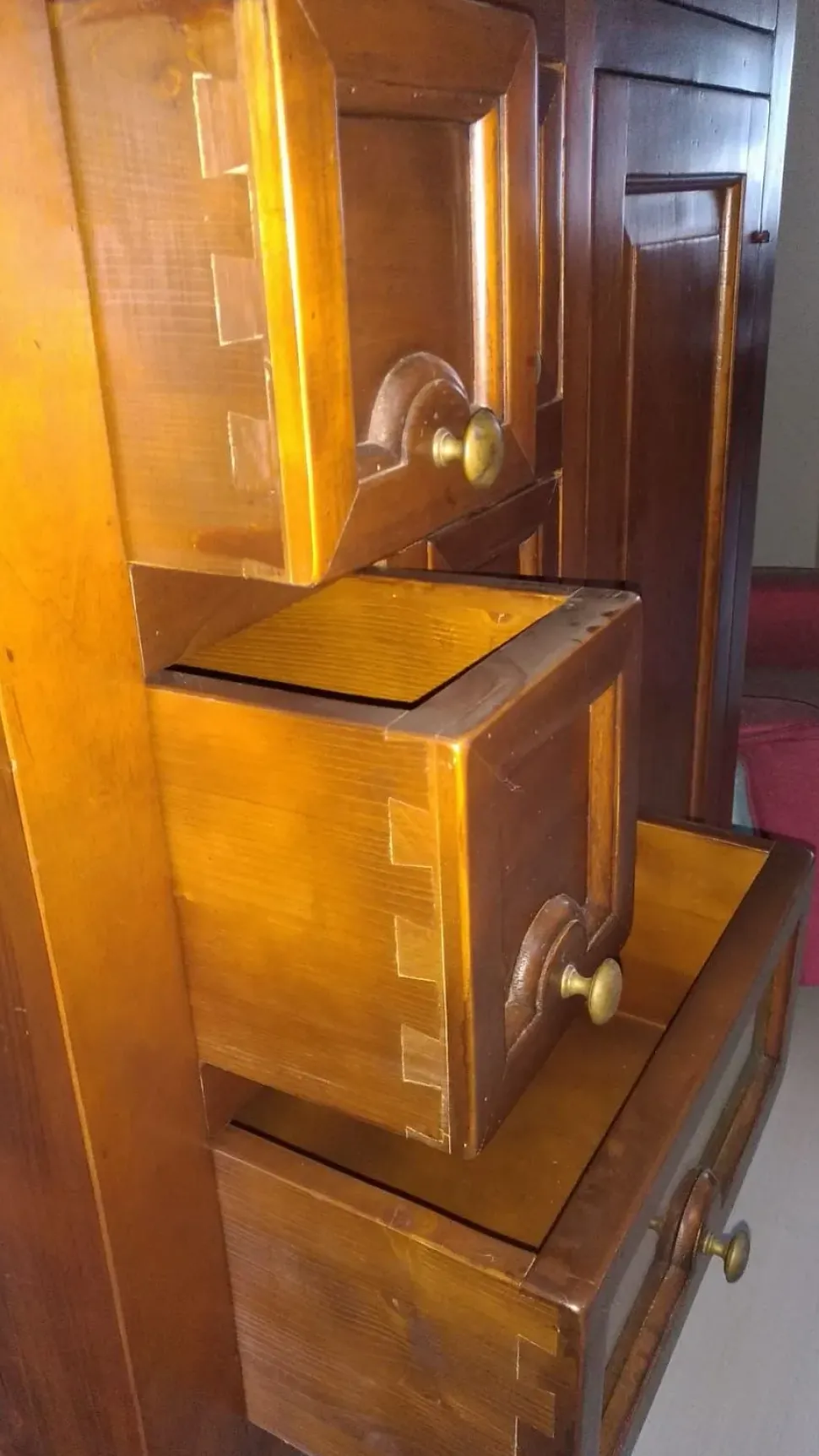 Cassetiera modello Pastaia in Legno Artigianale scontata