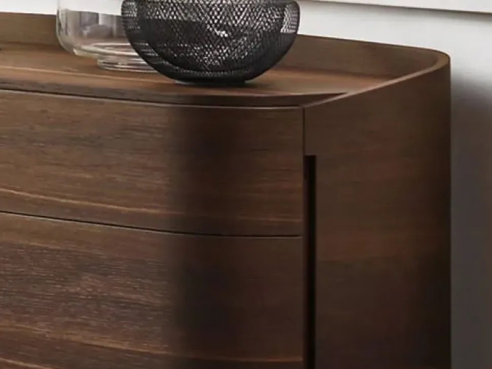 Cassettiera Babila di Sangiacomo in legno. Prezzo scontato. Curva e bella.