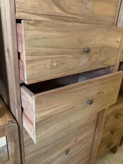 Cassettiera Cassettiera teak 6css Outlet etnico in Legno in offerta