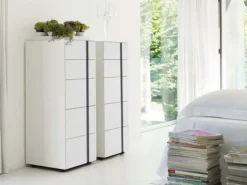 Cassettiera in Laccato opaco Abaco settimanale con gola Sangiacomo in Offerta Outlet