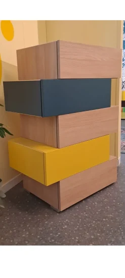 Cassettiera in Laminato Wallbox Moretti compact camerette a prezzo Outlet