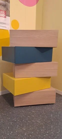 Cassettiera in Laminato Wallbox Moretti compact camerette a prezzo Outlet