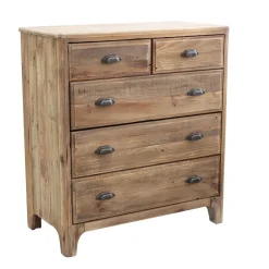 Cassettiera in Legno Legno riciclato 5c Outlet etnico a prezzo scontato