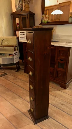 Cassettiera in Legno Porta cd cassettiera dolfi arte povera Artigianale a prezzo Outlet