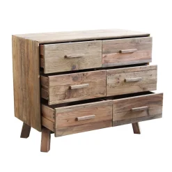 Cassettiera Legno riciclato Outlet etnico in Legno a prezzi convenienti