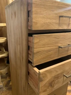 Cassettiera modello Cassettiera teak 7css in Legno Outlet etnico scontata