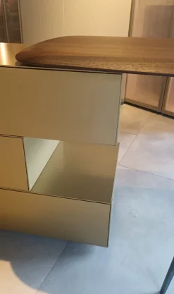 Cassettiera modello Comò con scrittoio girevole domino in Laccato opaco Sangiacomo scontata