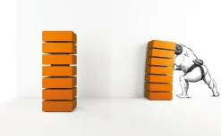 Cassettiera Nyc & pisa per una camera Design a marchio Minotti italia scontata