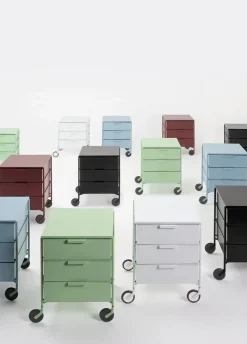 Cassettiera per ufficio in in plastica Mobil mat Kartell a prezzi convenienti