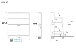 Clever letto castello a scomparsa Nikai up prezzo outlet