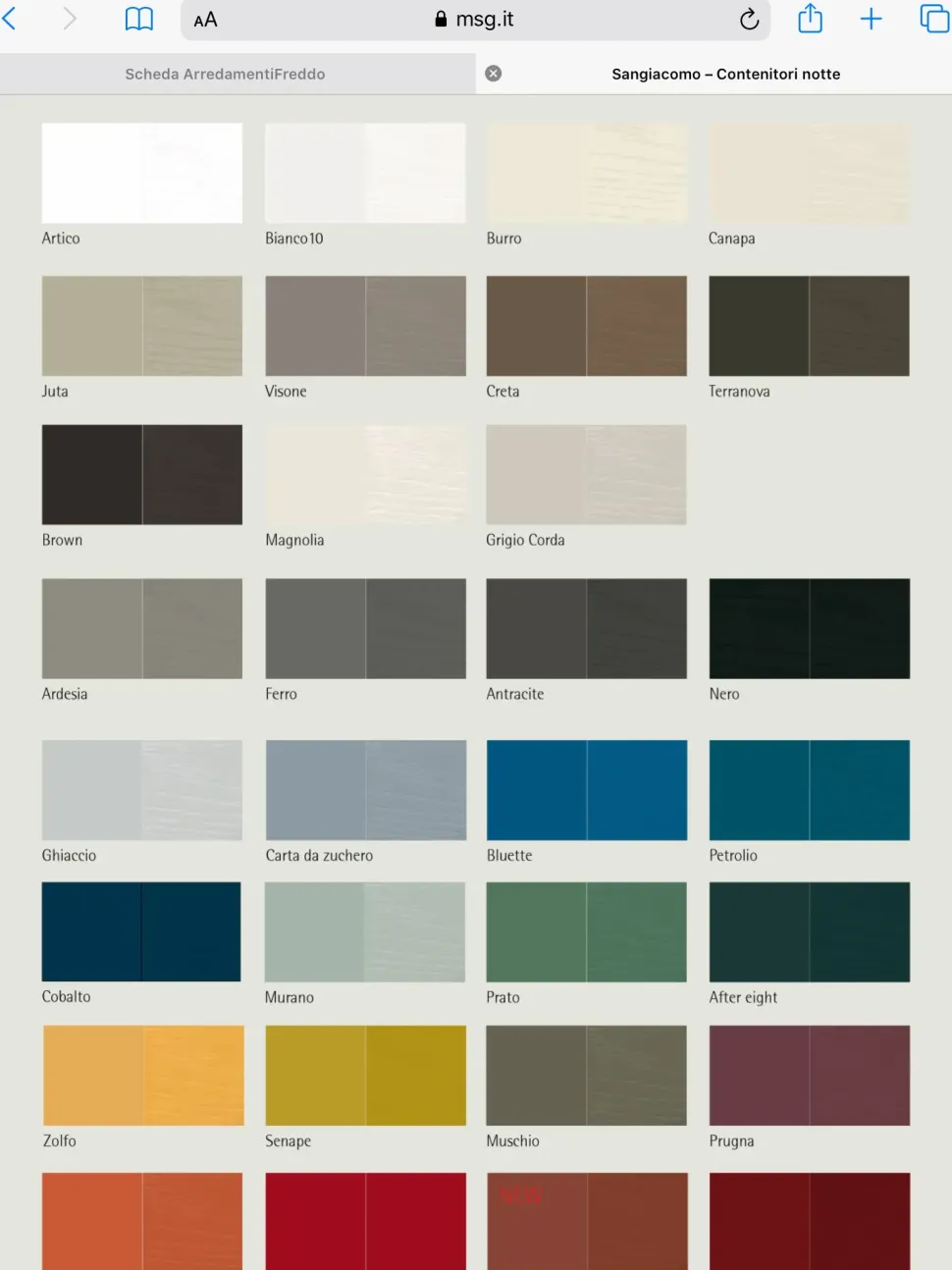 Comodini Sangiacomo Cidori comodino a prezzo ribassato in laccato opaco