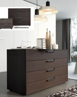 Comodino Giellesse modello Flat * a prezzo ribassato in legno