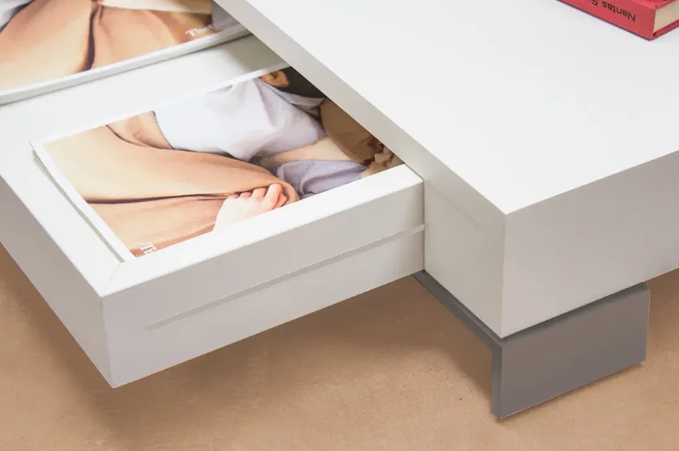 Comodino Laccato Bianco Modello Thai Distribuzione Grandi Marchi