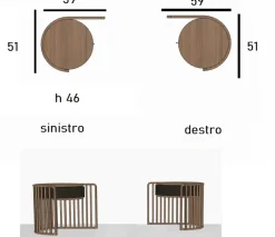 Comodino Palu di Pianca scontato del 30%