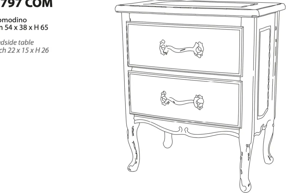 Comodino Savio firmino - gruppo Artigianale OFFERTA OUTLET