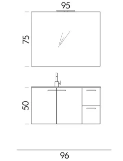 Compab bagno moderno sospeso sconto -43%