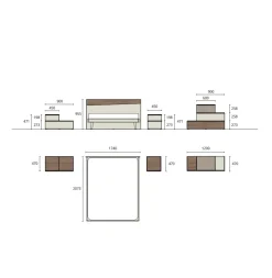 Composizione gl-08 Marka: camera da letto OFFERTA OUTLET. Stile moderno, pratico e funzionale.