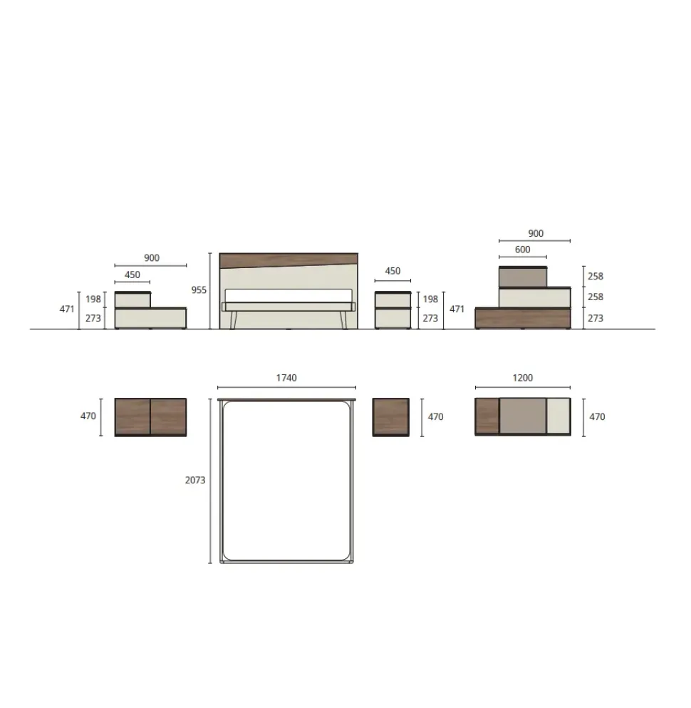 Composizione gl-08 Marka: camera da letto OFFERTA OUTLET. Stile moderno, pratico e funzionale.