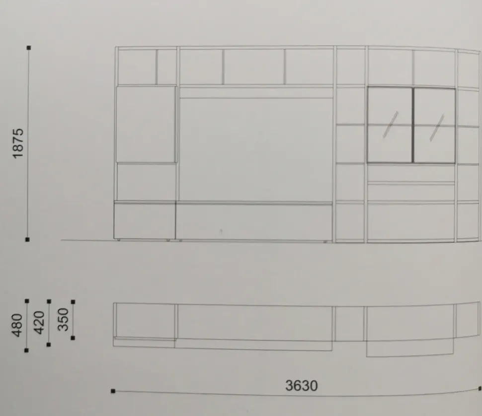 Composizione per il living modello Orme day 122 di Orme a prezzo scontato