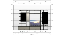 Composizione per il living modello Sm021 di Imab in Offerta Outlet