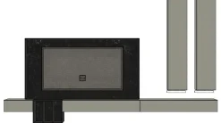 Composizione per il living modello Wallover di Caccaro a prezzo Outlet