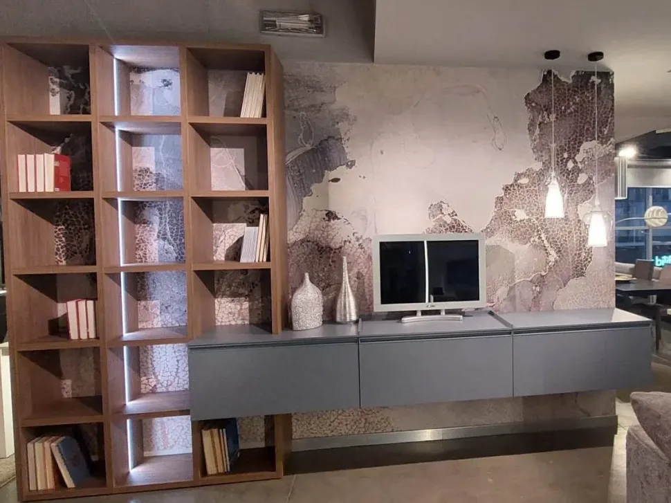 Composizione per il soggiorno modello Ego libreria di Santalucia a prezzo scontato