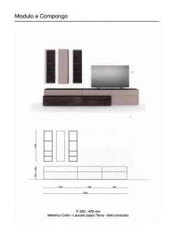 Composizione per la zona giorno modello Orme day 08 di Orme a prezzo Outlet