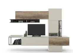 Composizione per la zona giorno modello Soggiorno legno lena 42 made in italy di Md work a prezzo Outlet