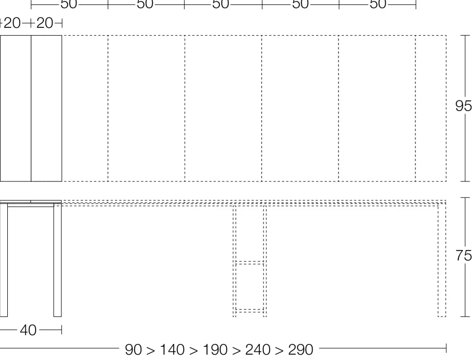 Consolle allungabile Quad Altacom a PREZZI OUTLET