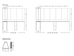 Consolle allungabile Quad Altacom in legno a prezzo Outlet