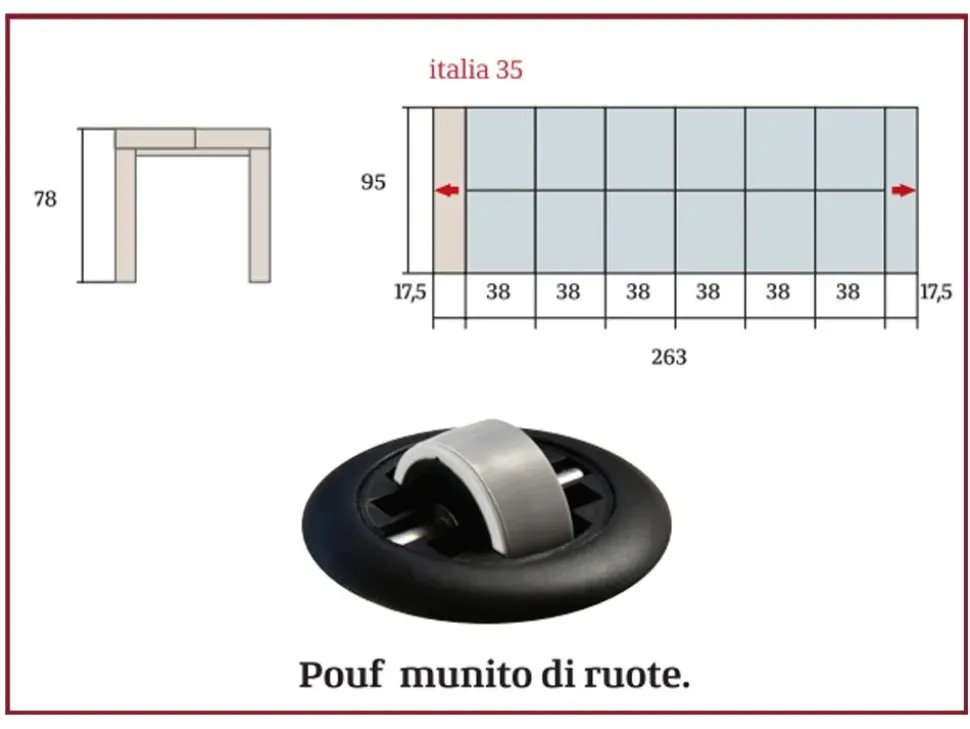 Consolle modello Italia 35 a marchio Artigianmobili SCONTATA