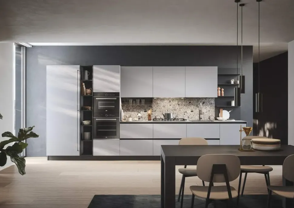 Cucina a PREZZI OUTLET in laminato materico Prima cucine -50%