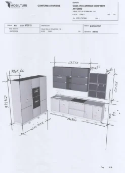 Cucina a PREZZI OUTLET in laccata opaco Mobilturi -60%