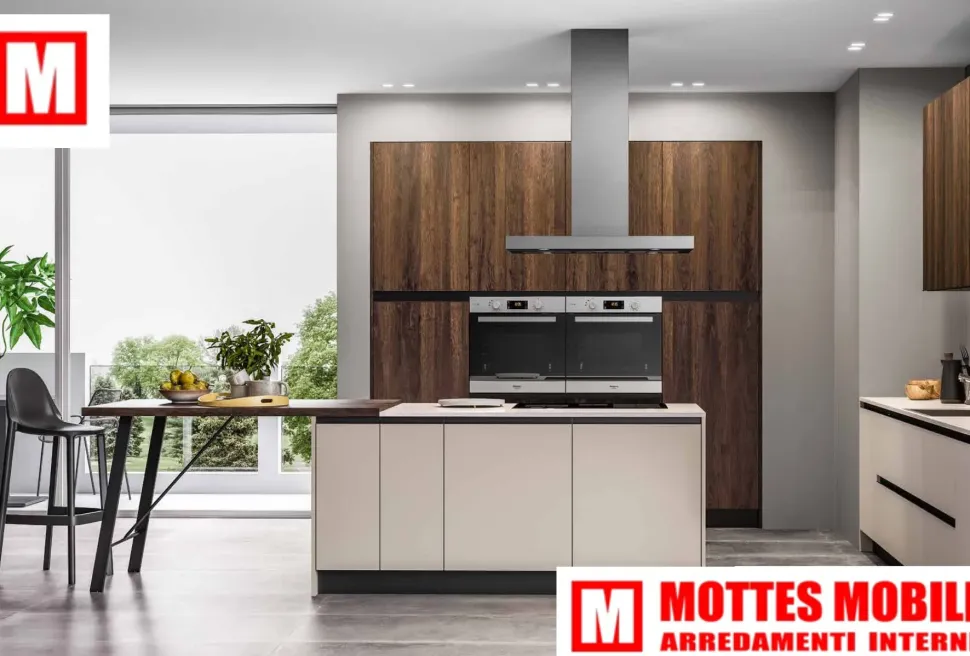 Cucina a PREZZI OUTLET in laminato materico Collezione esclusiva -99%
