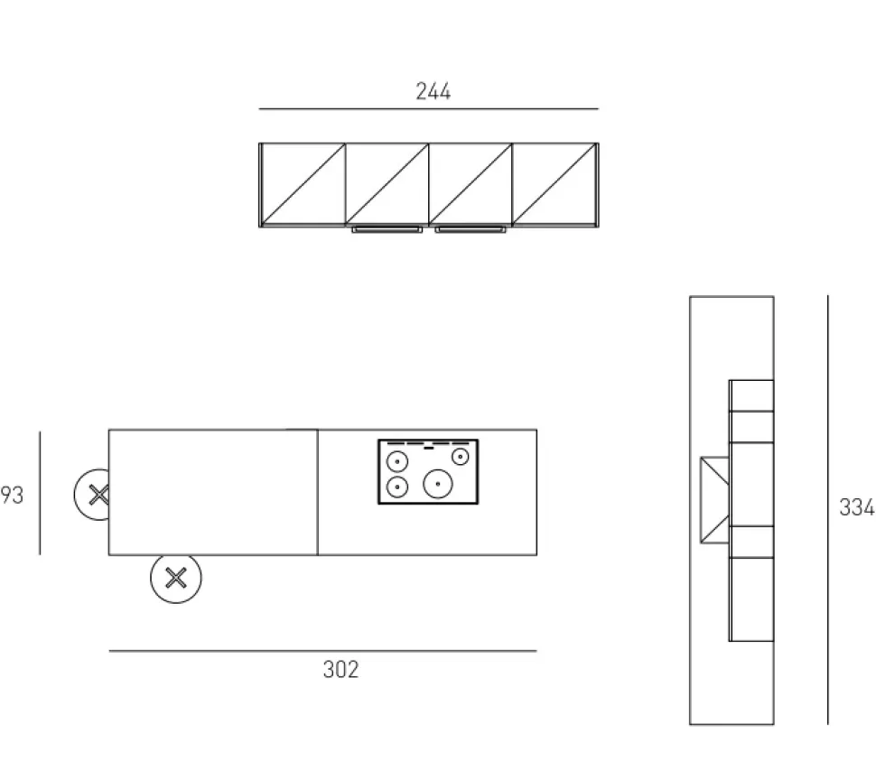Cucina a PREZZI OUTLET in laminato materico Collezione esclusiva -99%