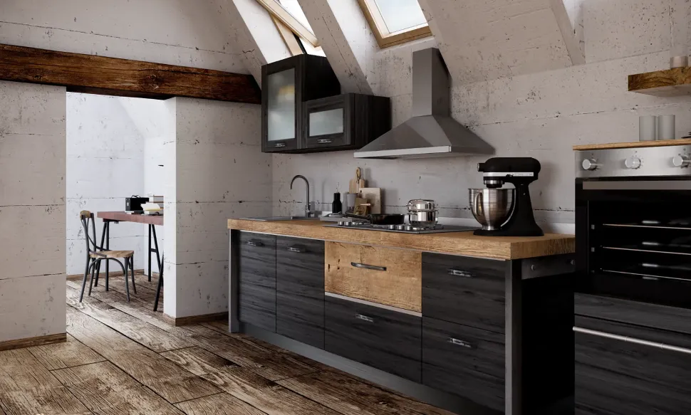 Cucina a PREZZI OUTLET in legno Collezione esclusiva -50%