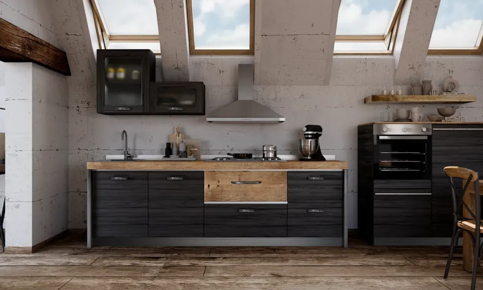 Cucina a PREZZI OUTLET in legno Collezione esclusiva -50%