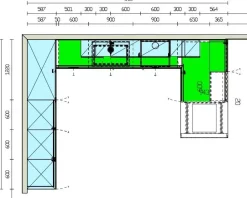 Cucina a PREZZI OUTLET in laminato materico Scavolini -51%