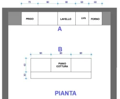 Cucina a PREZZI OUTLET in laminato opaco Arredo3 -58%