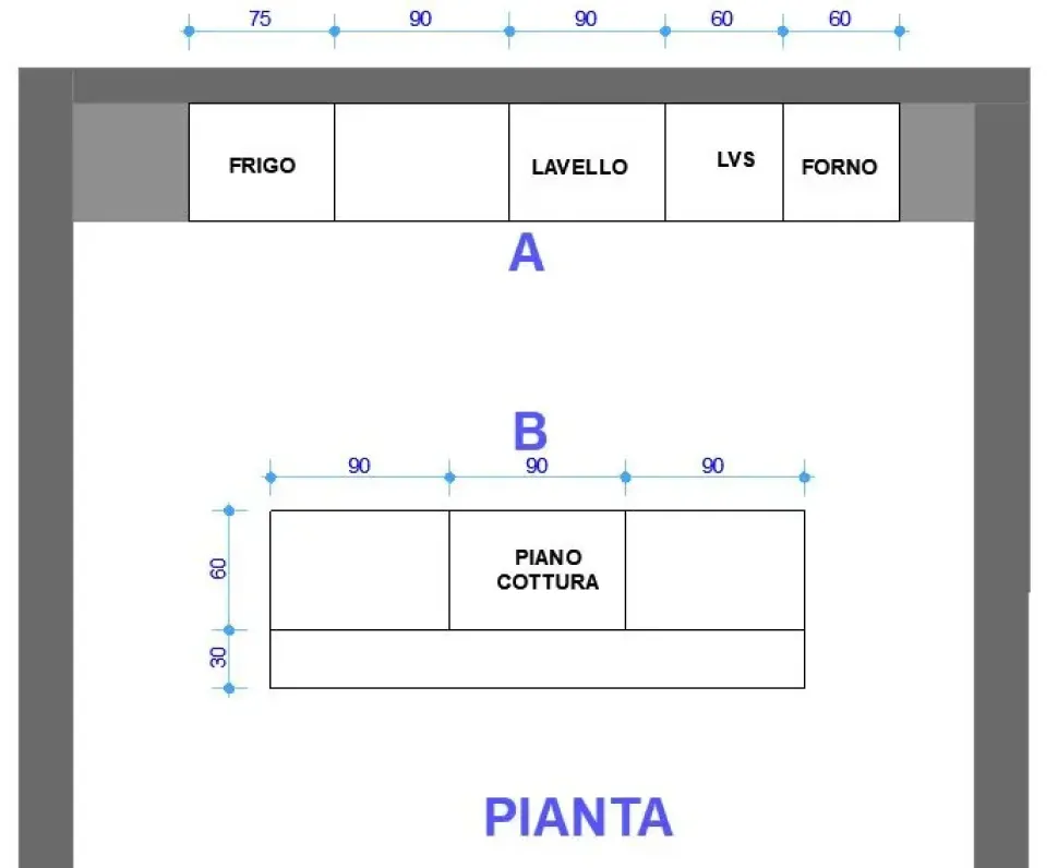 Cucina a PREZZI OUTLET in laminato opaco Arredo3 -58%