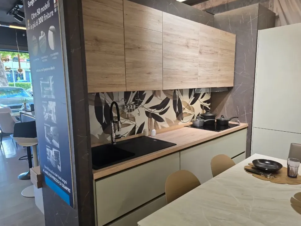 Cucina a PREZZI OUTLET in laccata opaco Artigianale -60%